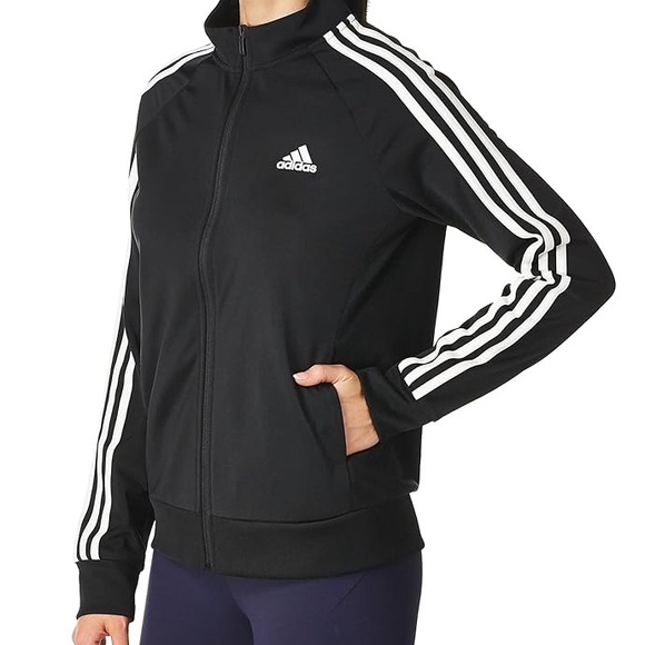 Adidas Black Track Zip-Up Jacket - Picture 2 of 9
